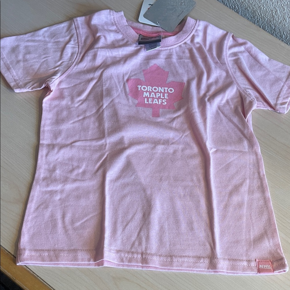 NHL Kids Pink Toronto Maple Leafs Tee NWT